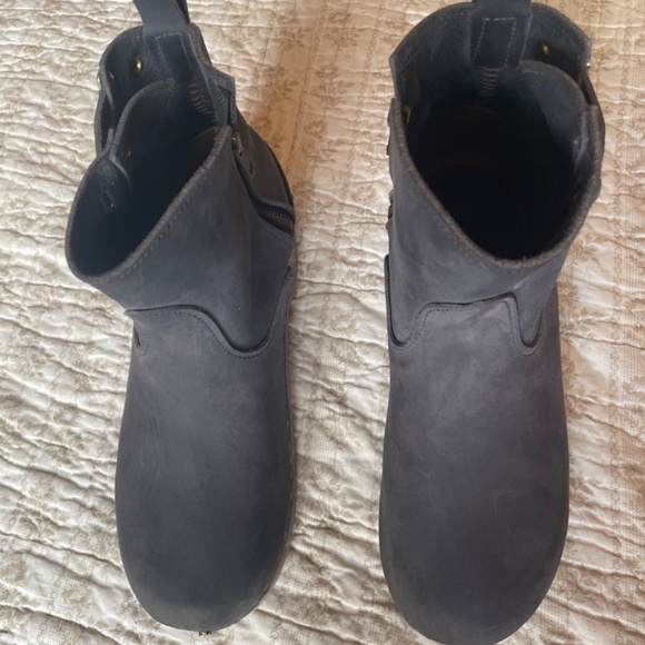 Sandgrens Manhattan clog boot in blue nubuck - Picture 3 of 9